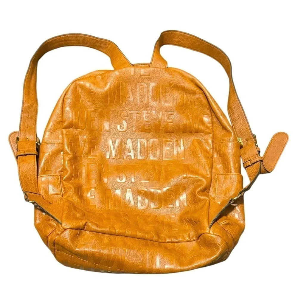 Steve Madden Full Size Backpack Bookbag Cognac